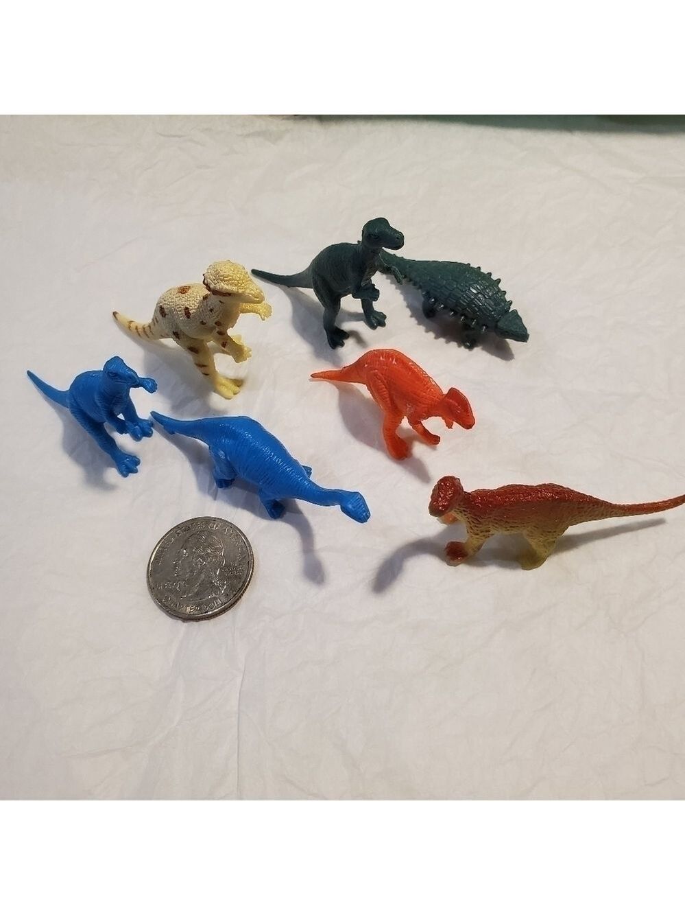Miniature Dinosaur plastic toy play lot of 7